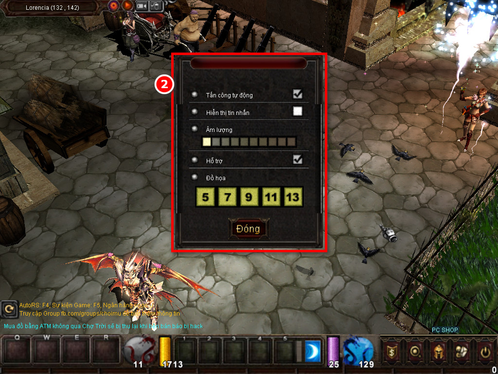 Chức năng chính của Game MU Đại Nam Chức năng chính của Game MU Đại Nam